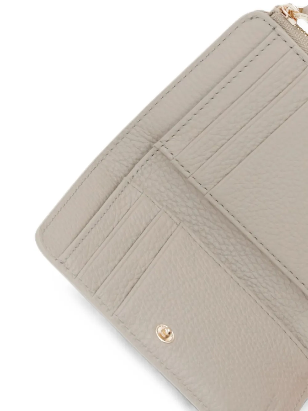 Coccinelle Portemonnee met textuur en logo-print Beige