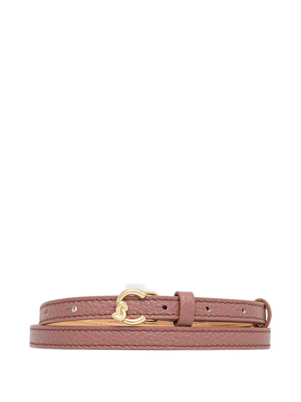 Coccinelle grainy leather belt - Rosa