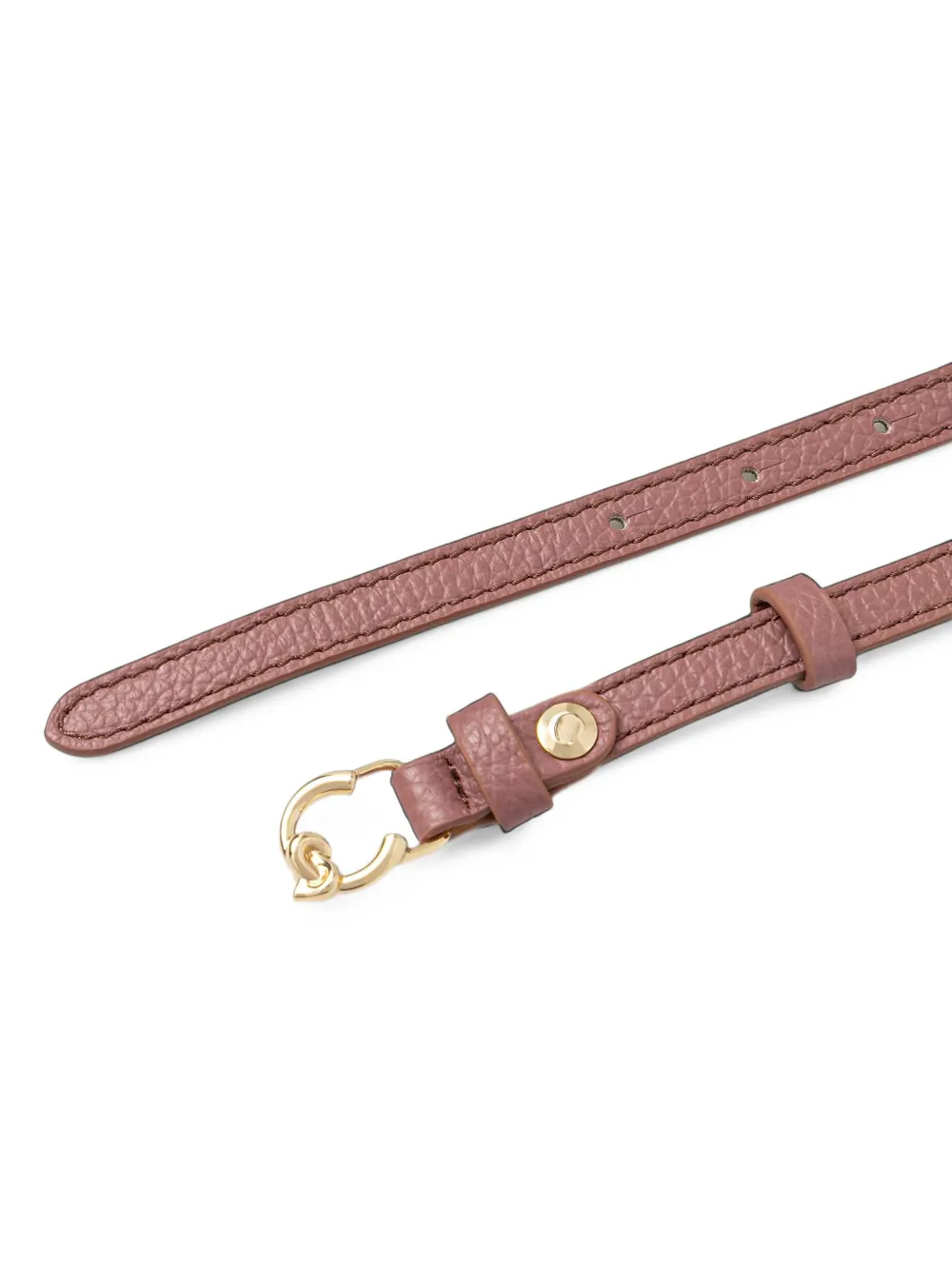 Coccinelle grainy leather belt Roze