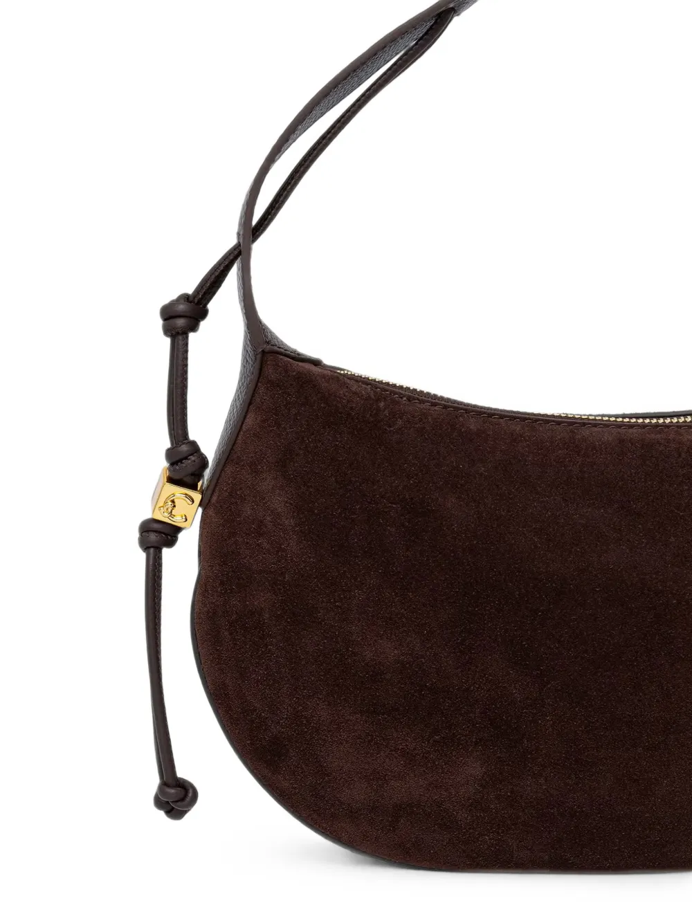 Coccinelle Kleine Thess suède shopper Bruin