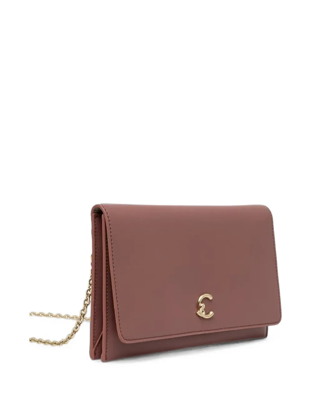 Coccinelle C-Me Light clutch met ketting en logo-plakkaat Roze
