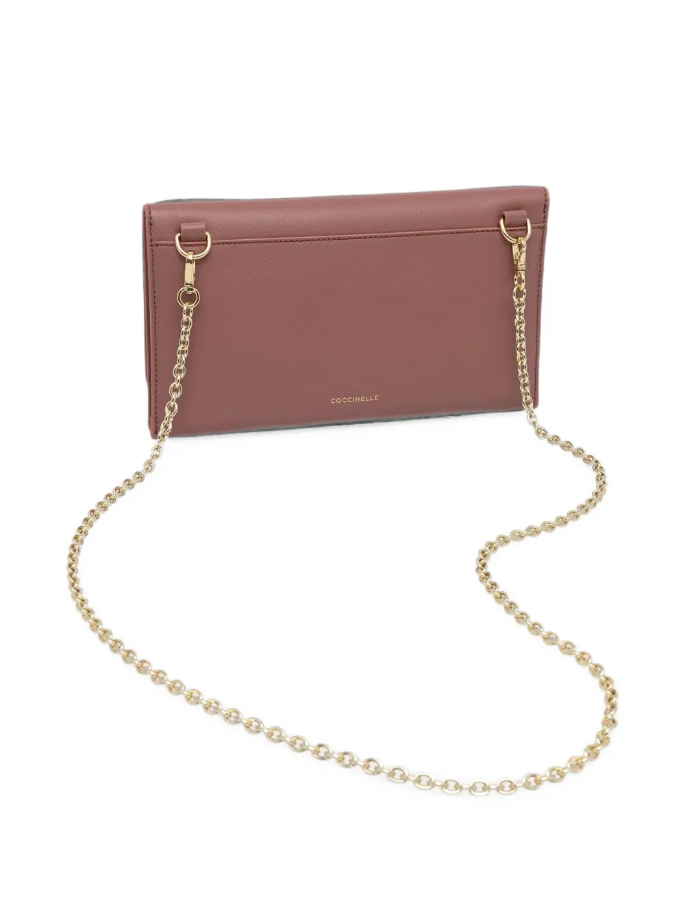 Coccinelle C-Me Light clutch met ketting en logo-plakkaat Roze