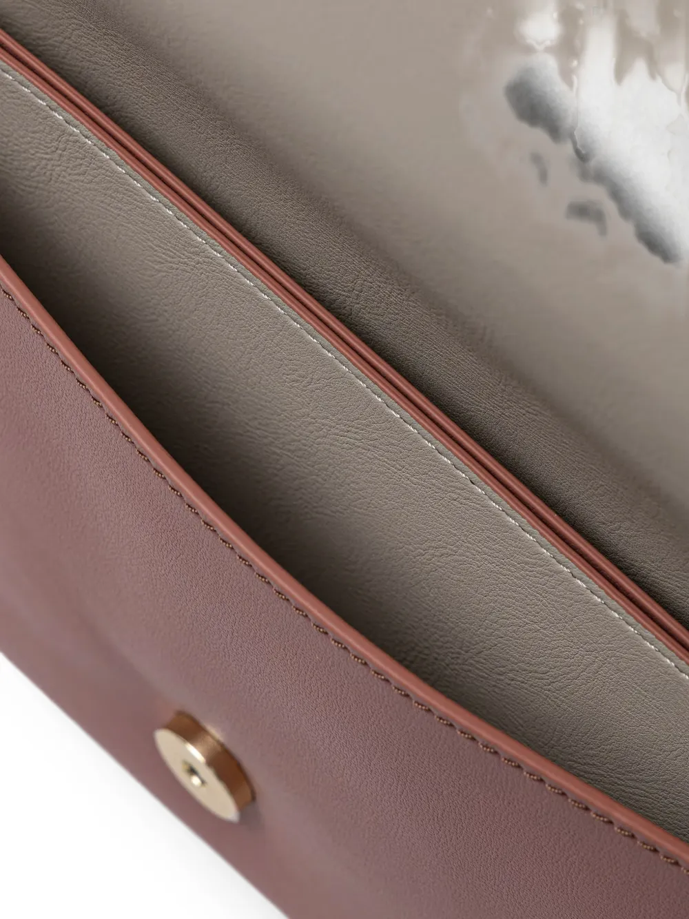 Coccinelle C-Me Light clutch met ketting en logo-plakkaat Roze