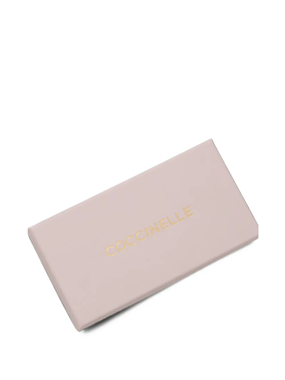 Coccinelle C-Me leren sleutelhanger met logo-plakkaat Goud