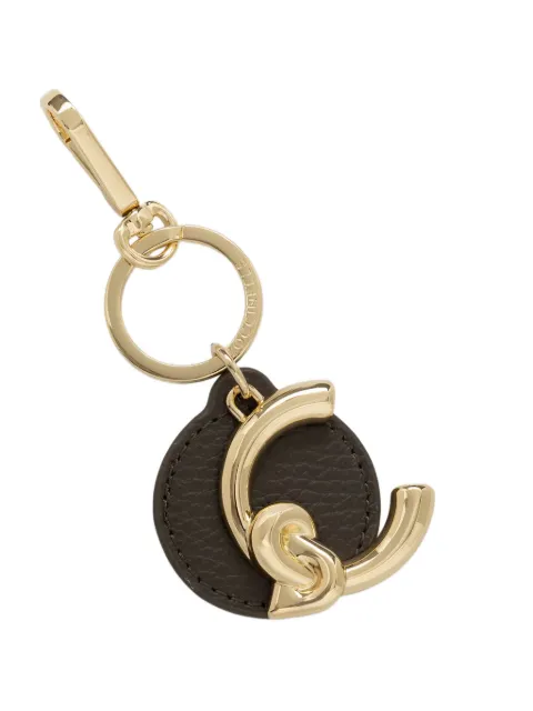 Coccinelle C-me logo-plaque leather keyring