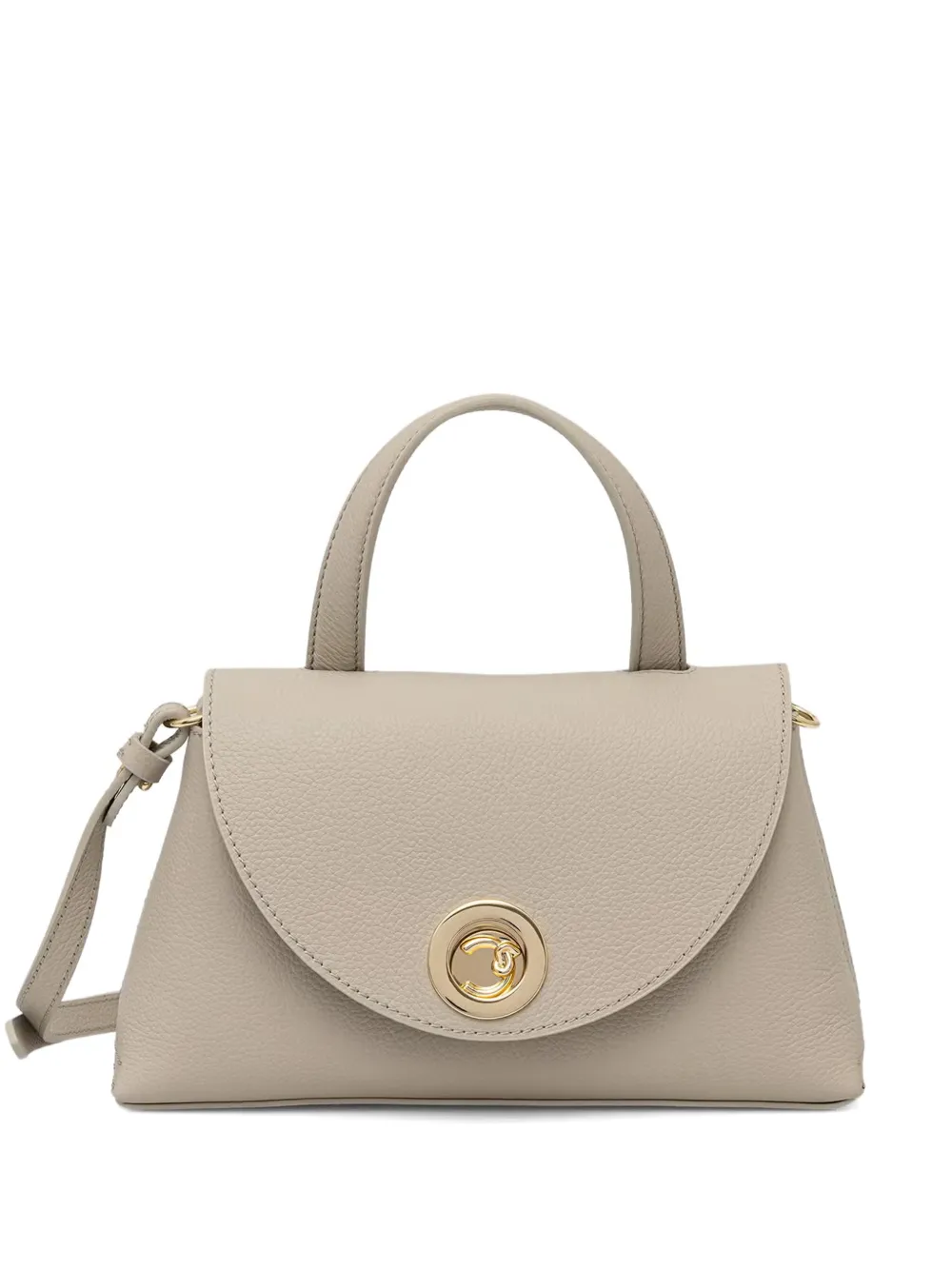 Coccinelle Kleine Nikla schoudertas van bewerkt leer Beige