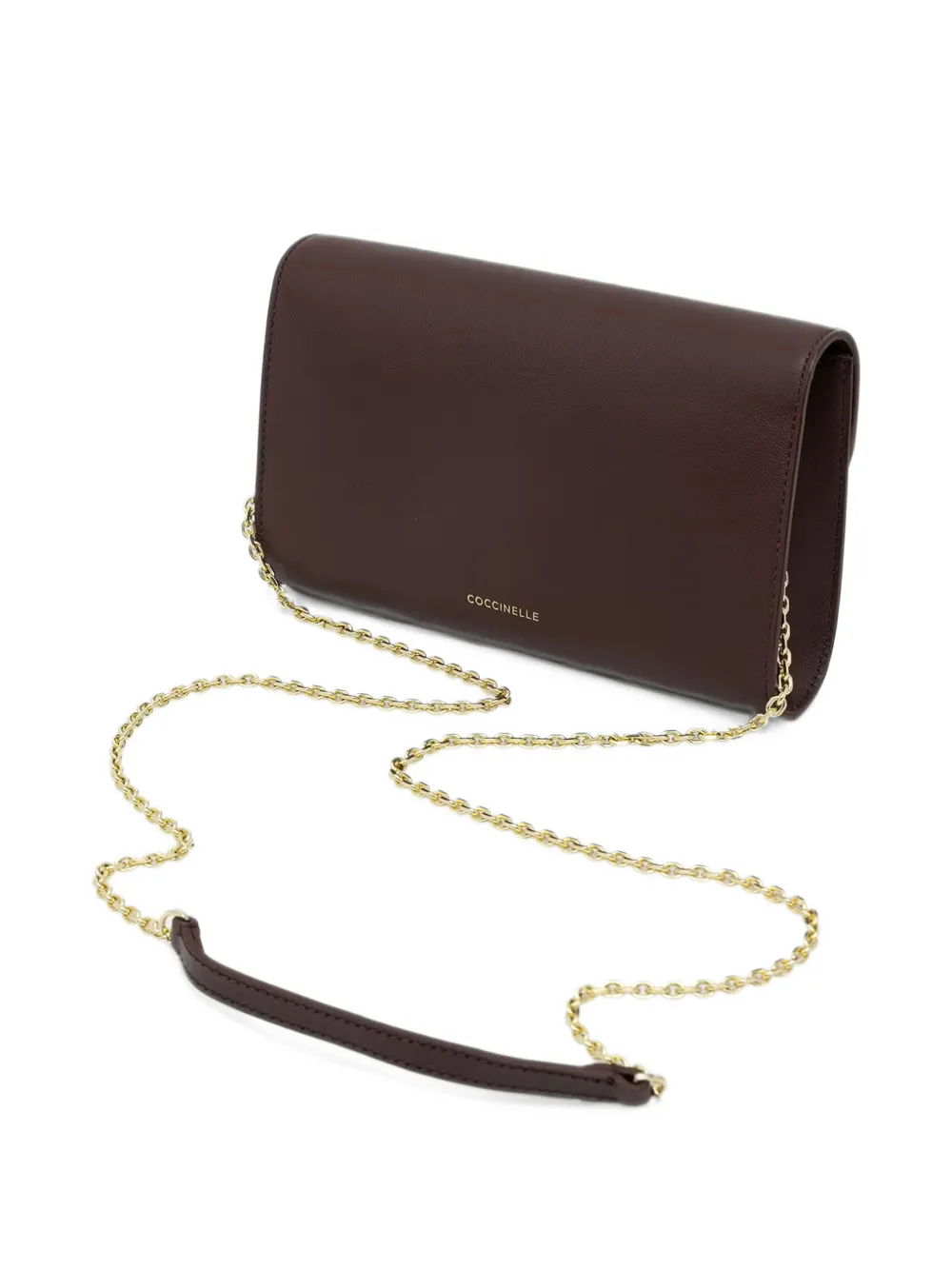 Coccinelle Kleine Nikla leren crossbodytas met logo-plakkaat Rood