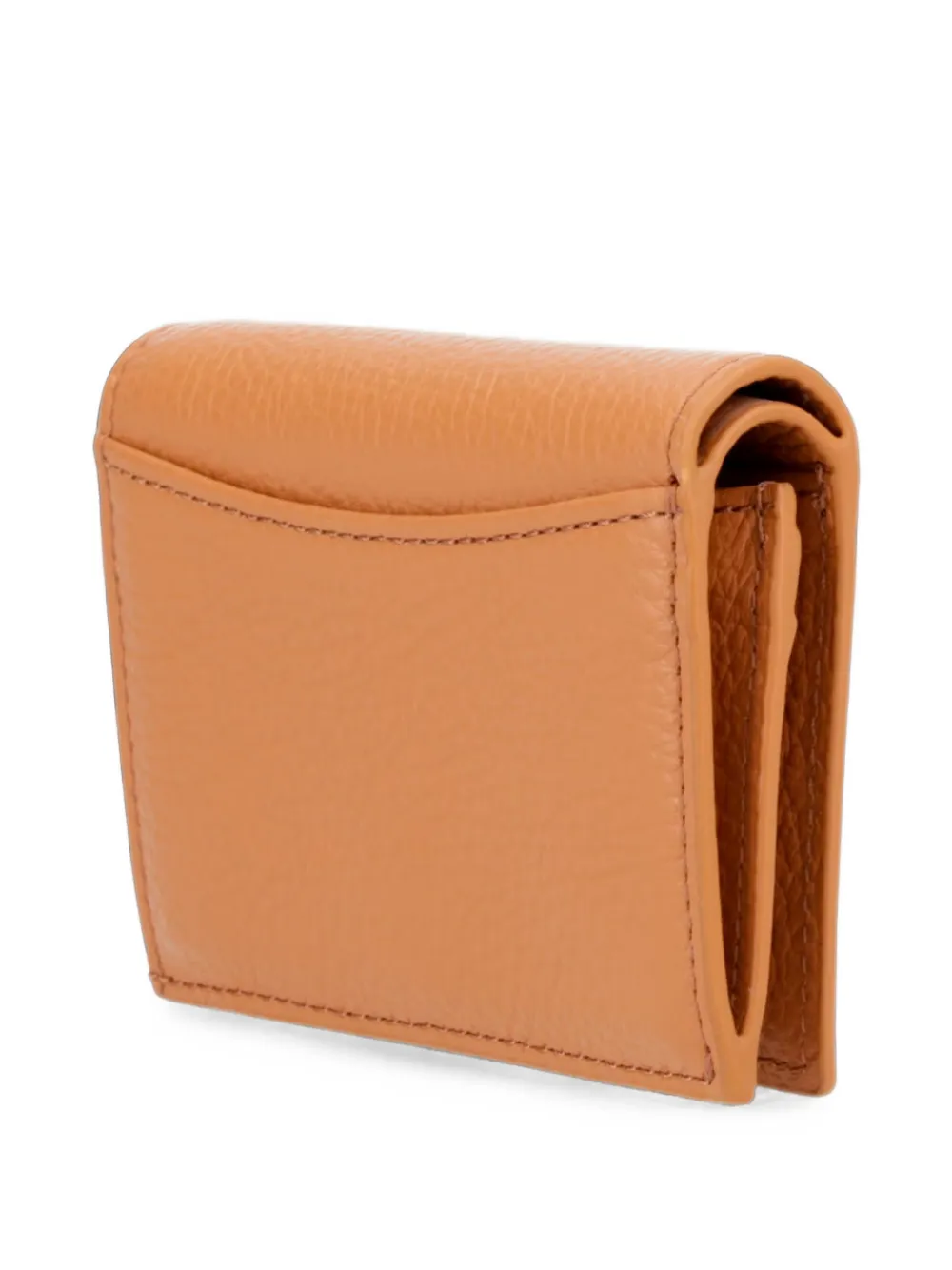Coccinelle Kleine Metallic portemonnee met logo-plakkaat Oranje