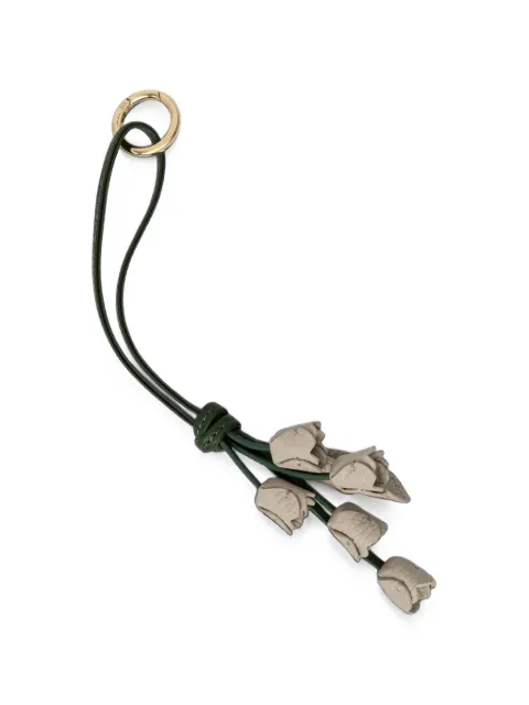 Coccinelle floral-motif leather bag charm
