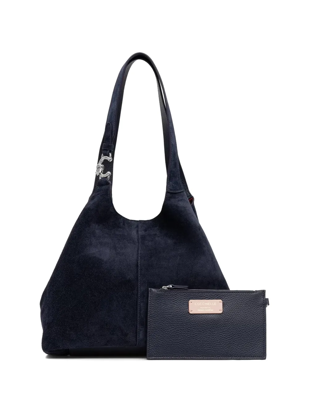 Coccinelle suede leather tote bag Blauw