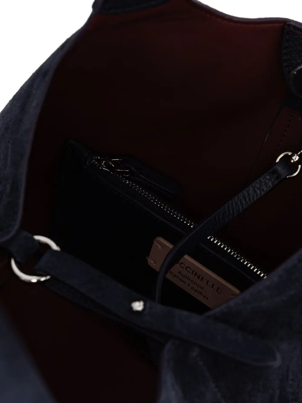 Coccinelle suede leather tote bag Blauw