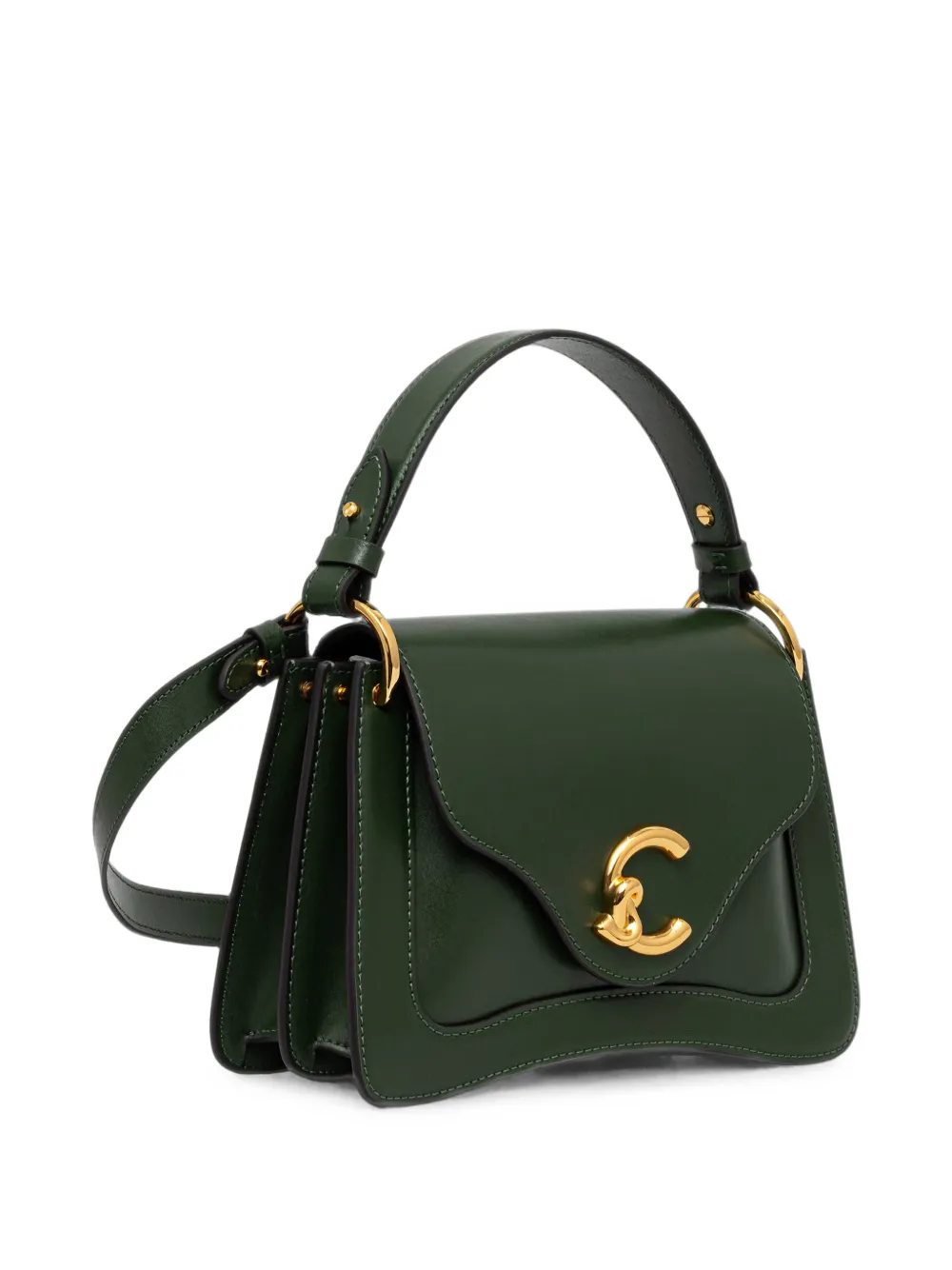 Coccinelle Kleine C-Me crossbodytas met logo-plakkaat Groen