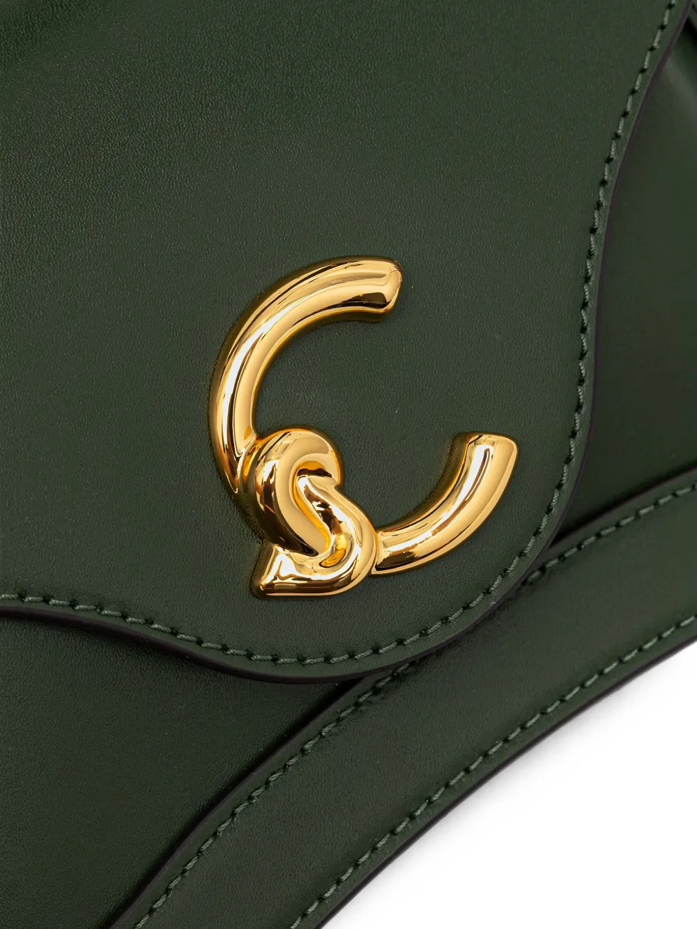 Coccinelle Kleine C-Me crossbodytas met logo-plakkaat Groen