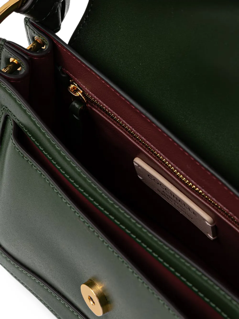 Coccinelle Kleine C-Me crossbodytas met logo-plakkaat Groen