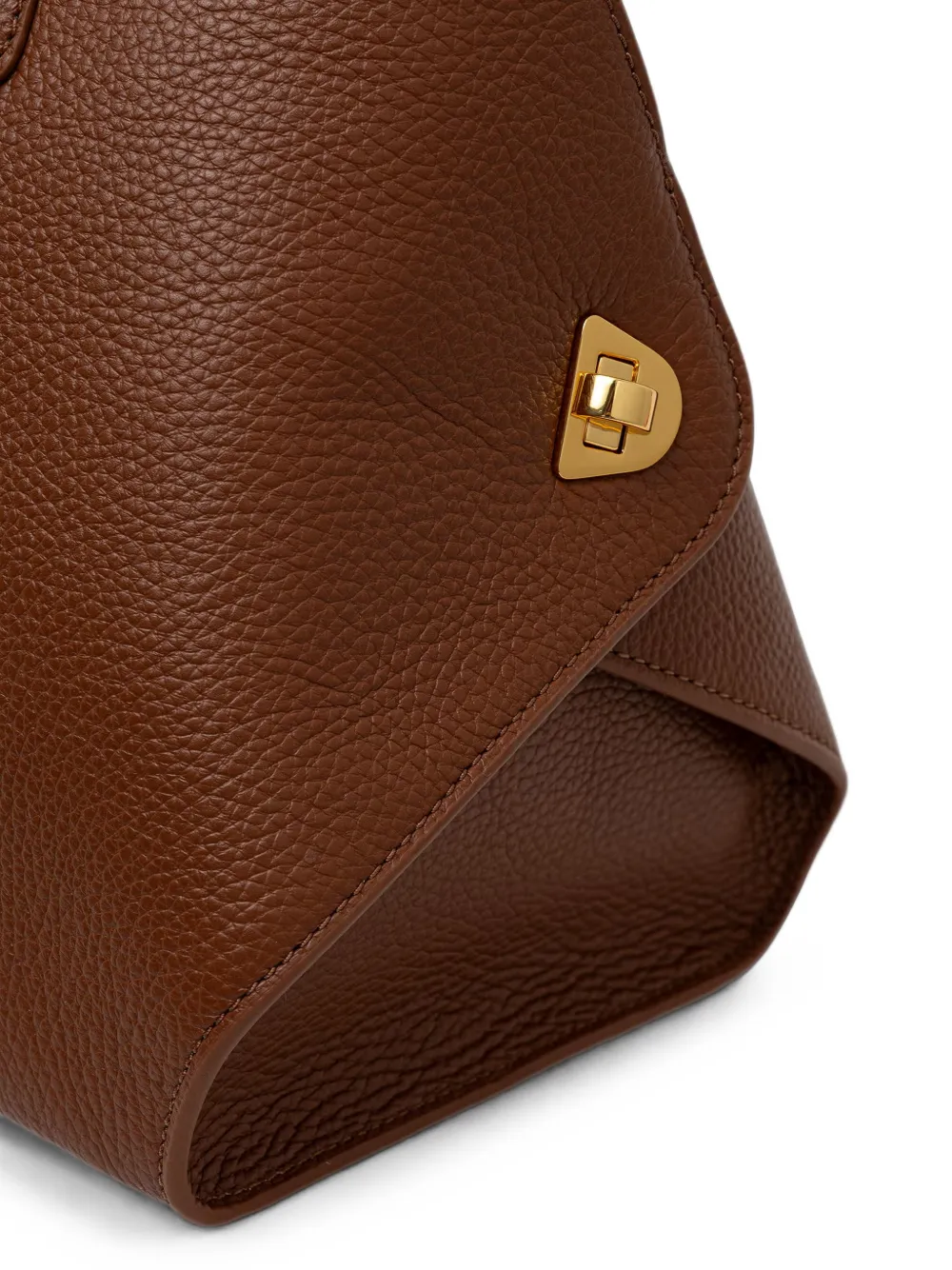 Coccinelle grainy leather tote bag Bruin