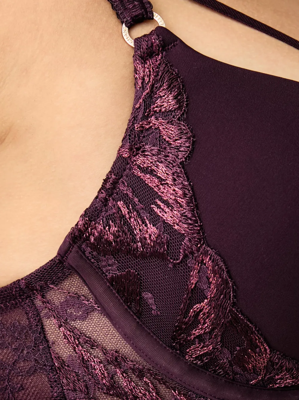 Chantelle Illusion push-up bh met bandjes Paars