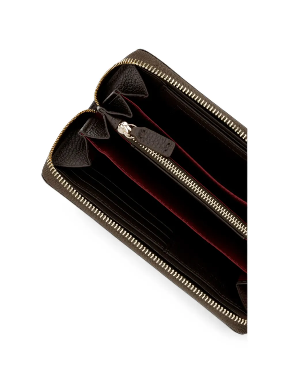 Coccinelle logo-print pebbled-leather wallet Bruin