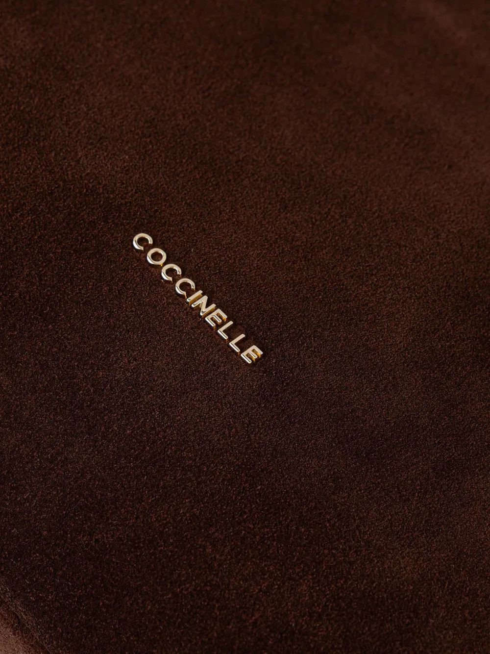 Coccinelle Kleine Lidia schoudertas met logo-reliëf Bruin