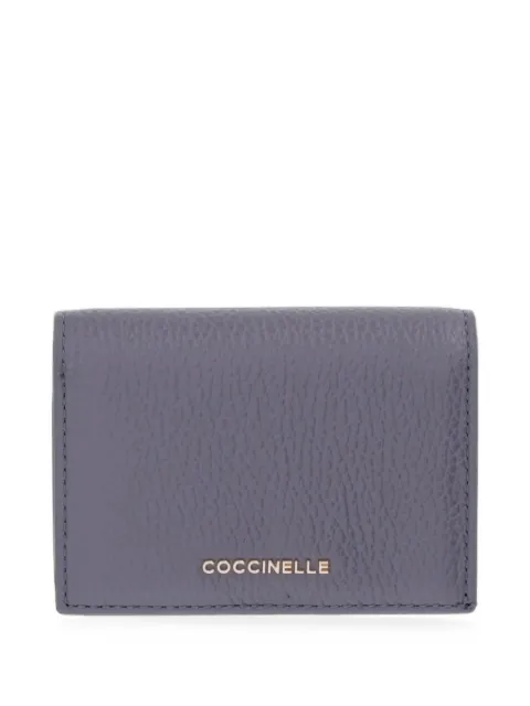 Coccinelle small Metallic logo grained-leather wallet