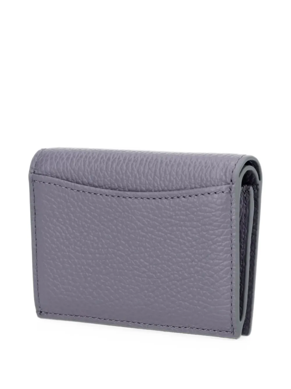 Coccinelle small Metallic logo grained-leather wallet Paars