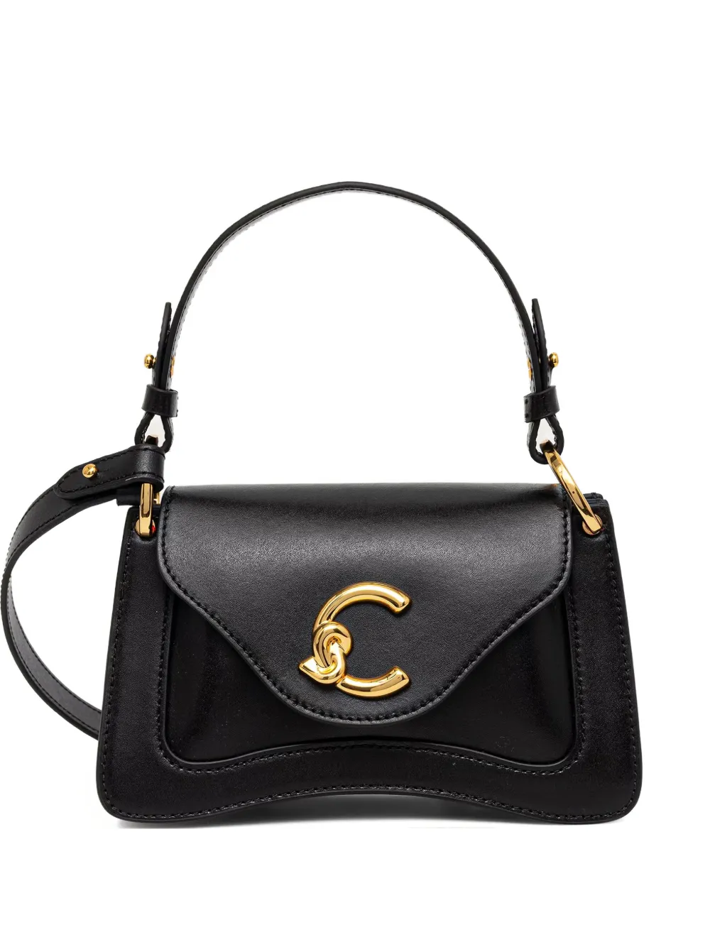 Coccinelle logo-plaque leather tote bag