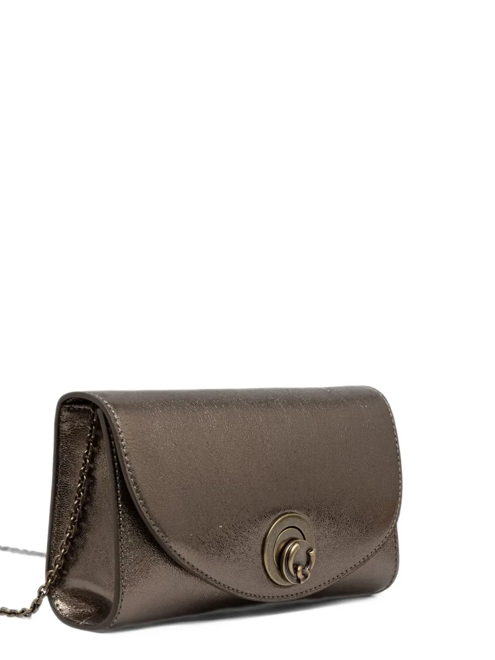 Coccinelle Kleine Nikla leren crossbodytas met metallic-effect Goud