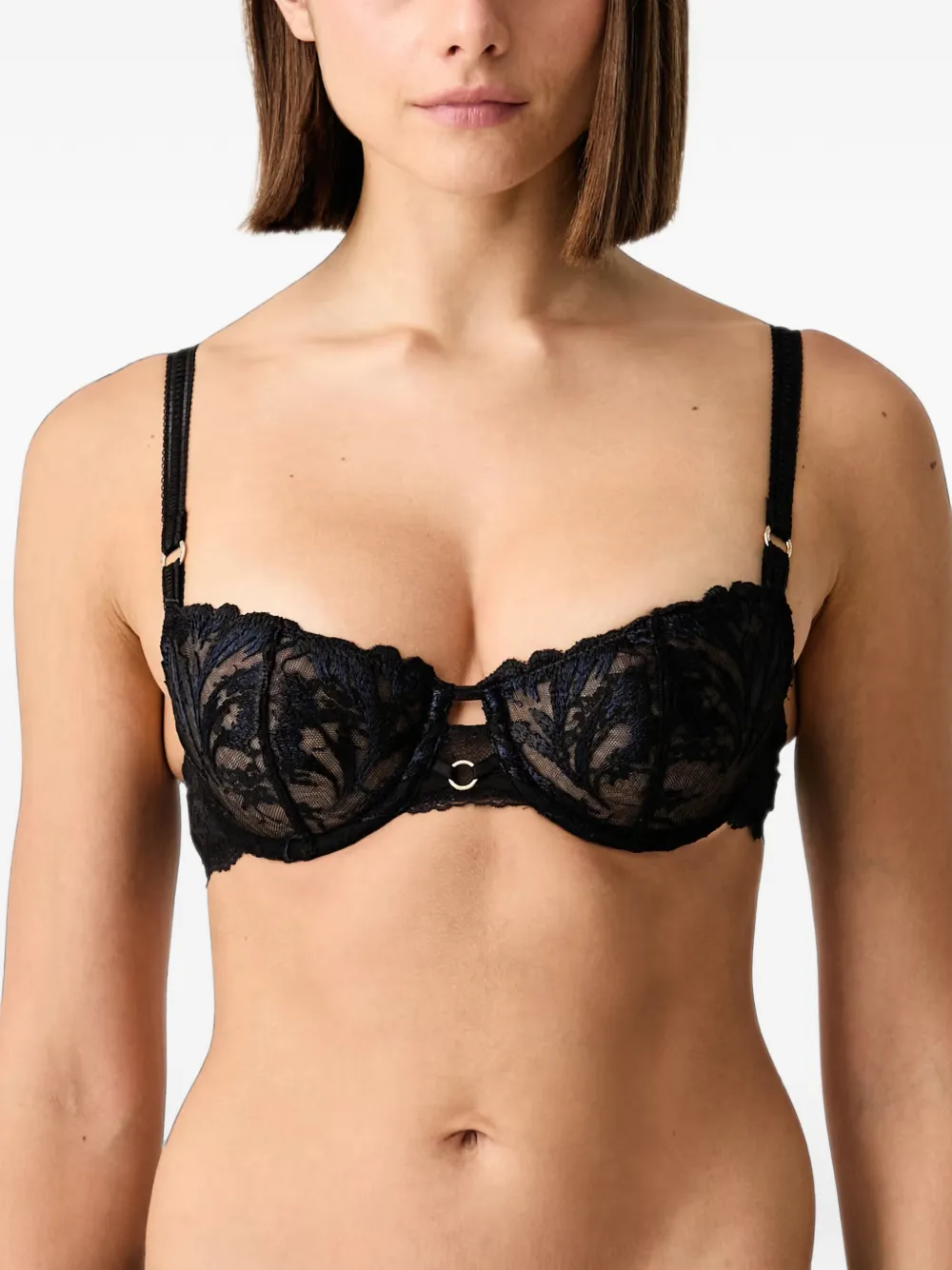 Chantelle Illusion embroidered lace-trim bra