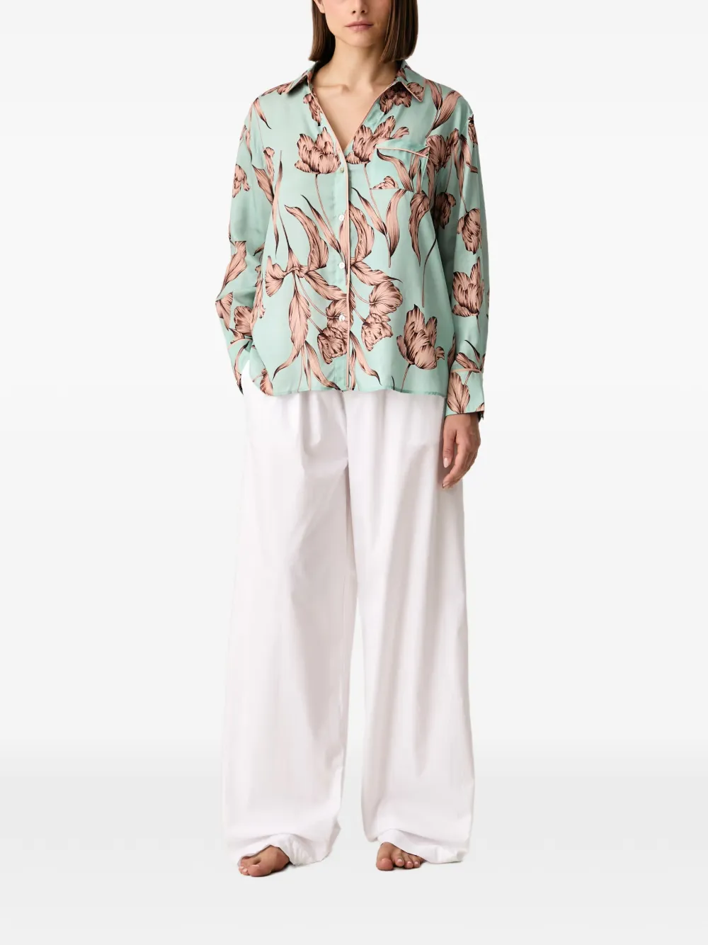Chantelle Eliot pyjamajas met bloemen-print Groen
