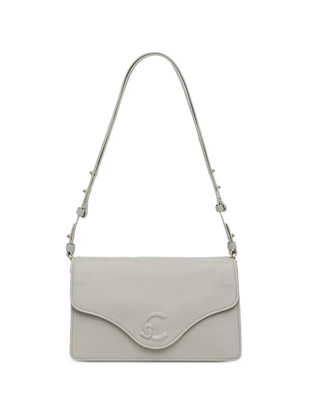 Coccinelle Schultertasche mit Logo-Prägung - Grau
