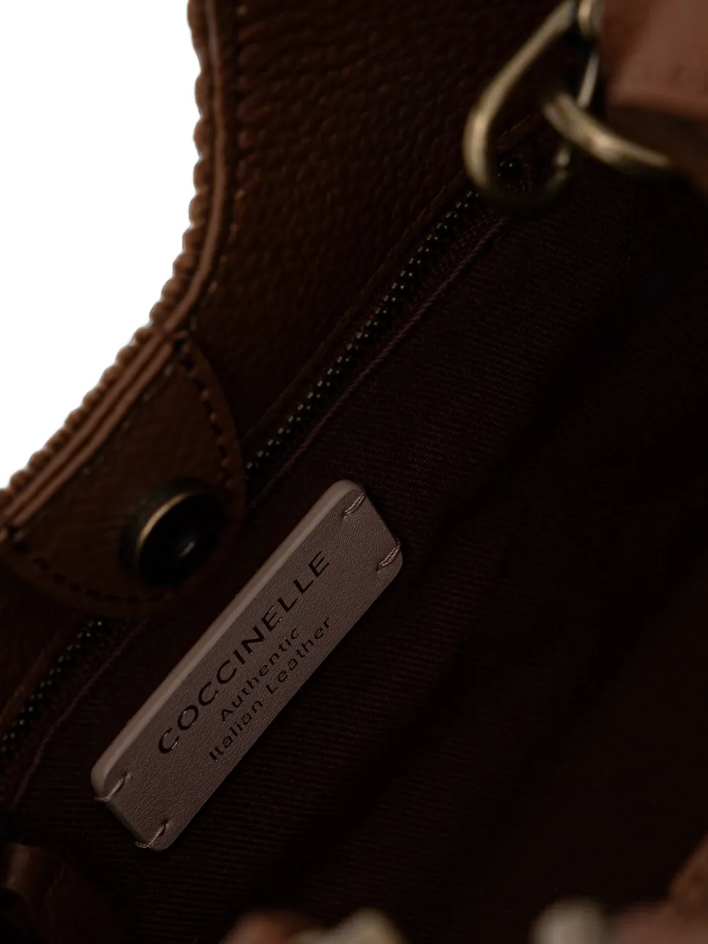 Coccinelle Ribfluwelen leren shopper Bruin