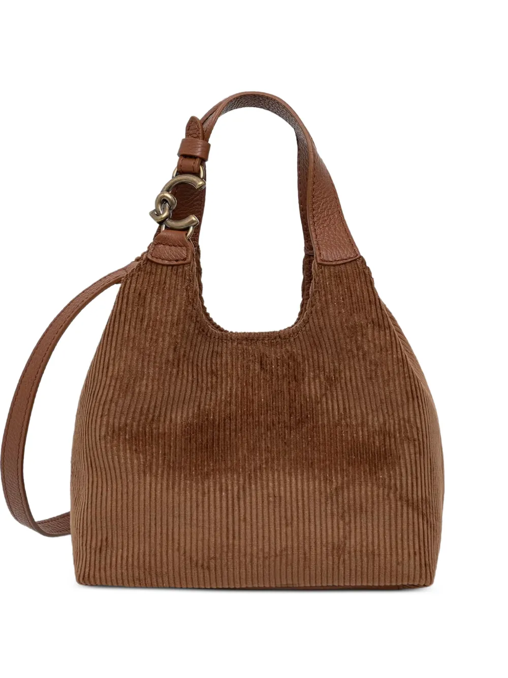 Coccinelle corduroy leather tote bag