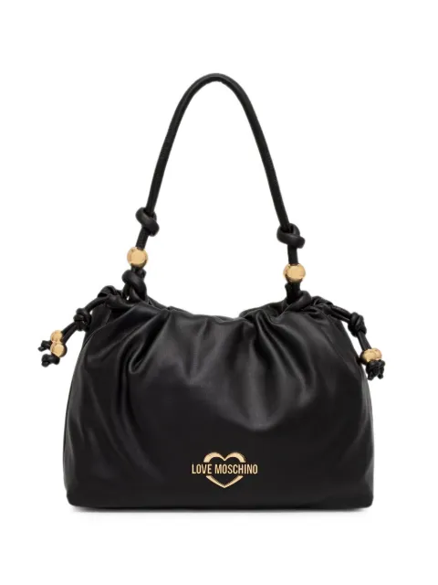 Love Moschino bead-embellished ruched tote bag