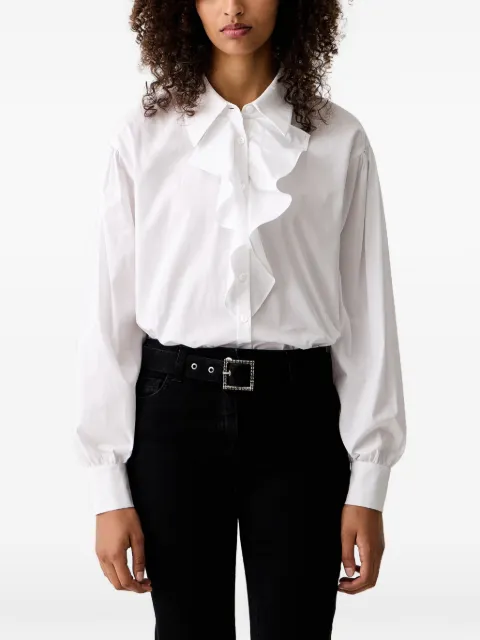 LUISA SPAGNOLI Loriana ruffled-trim long-sleeve shirt