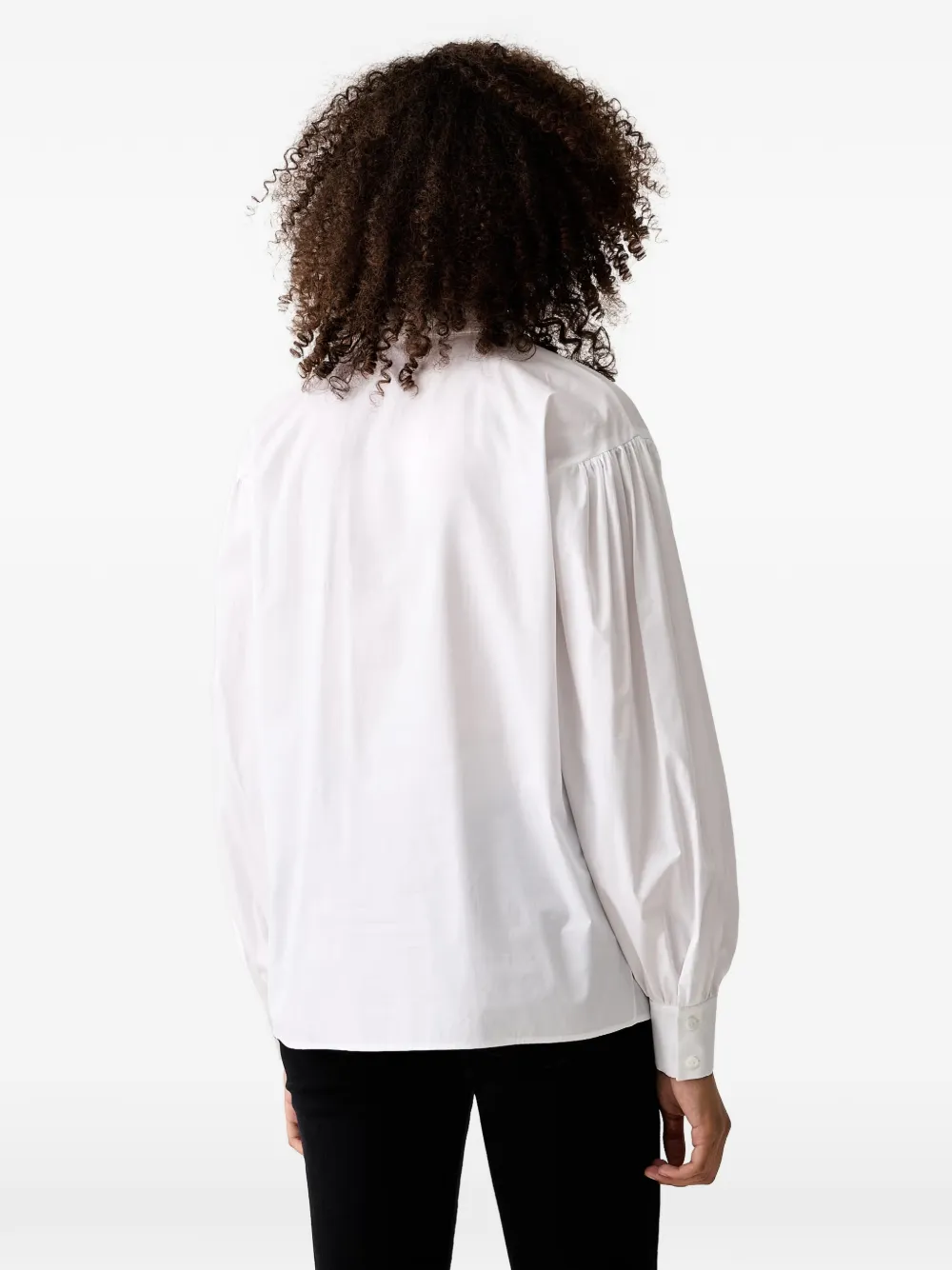 LUISA SPAGNOLI Loriana blouse met ruches en lange mouwen Wit