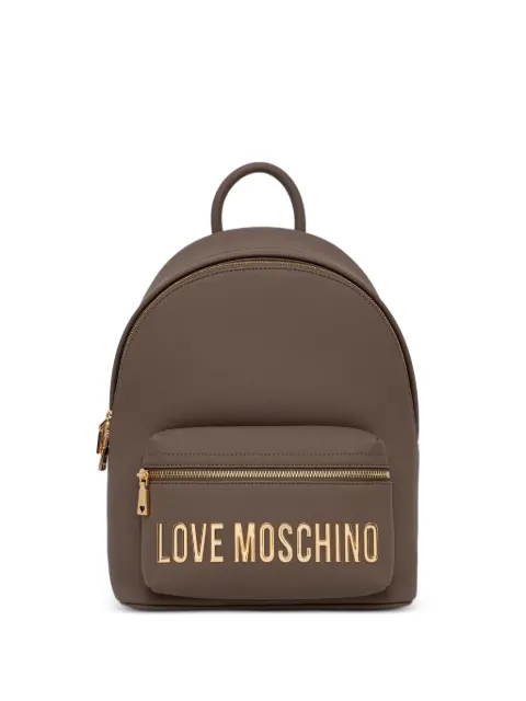 Love Moschino logo-lettering zip-up backpack