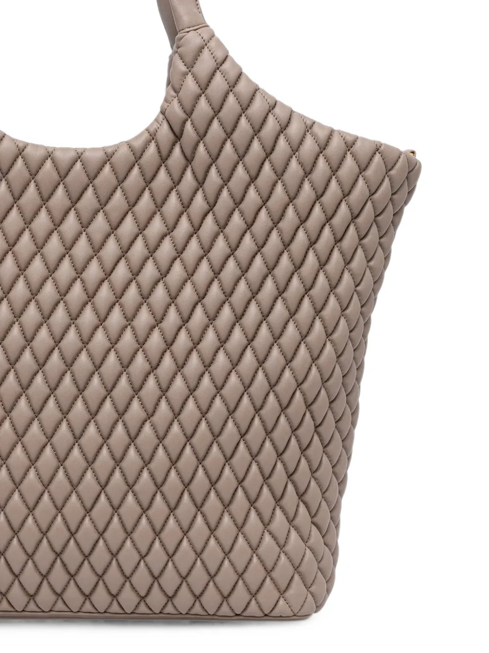 Love Moschino Shopper met logoplakkaat Beige
