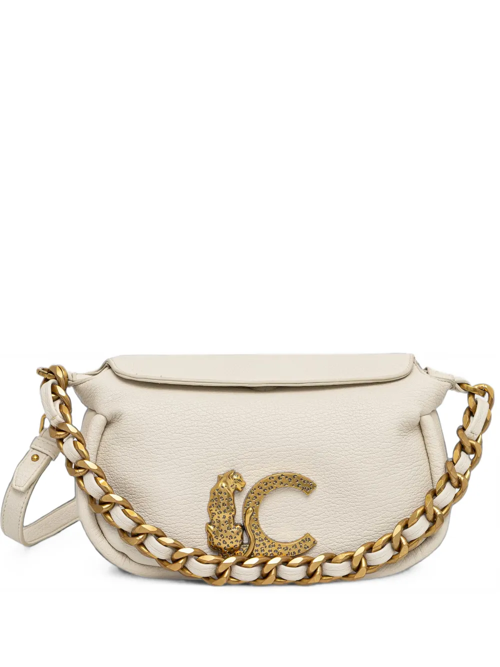 Lola Casademunt Schultertasche mit Kettenriemen - Nude