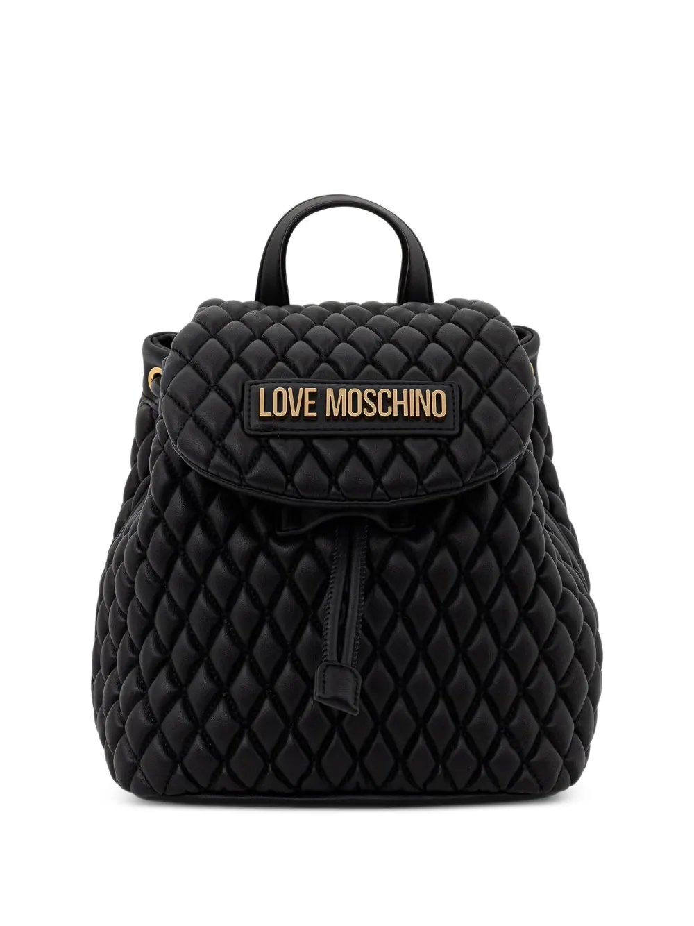 Love Moschino quilted logo-plaque backpack
