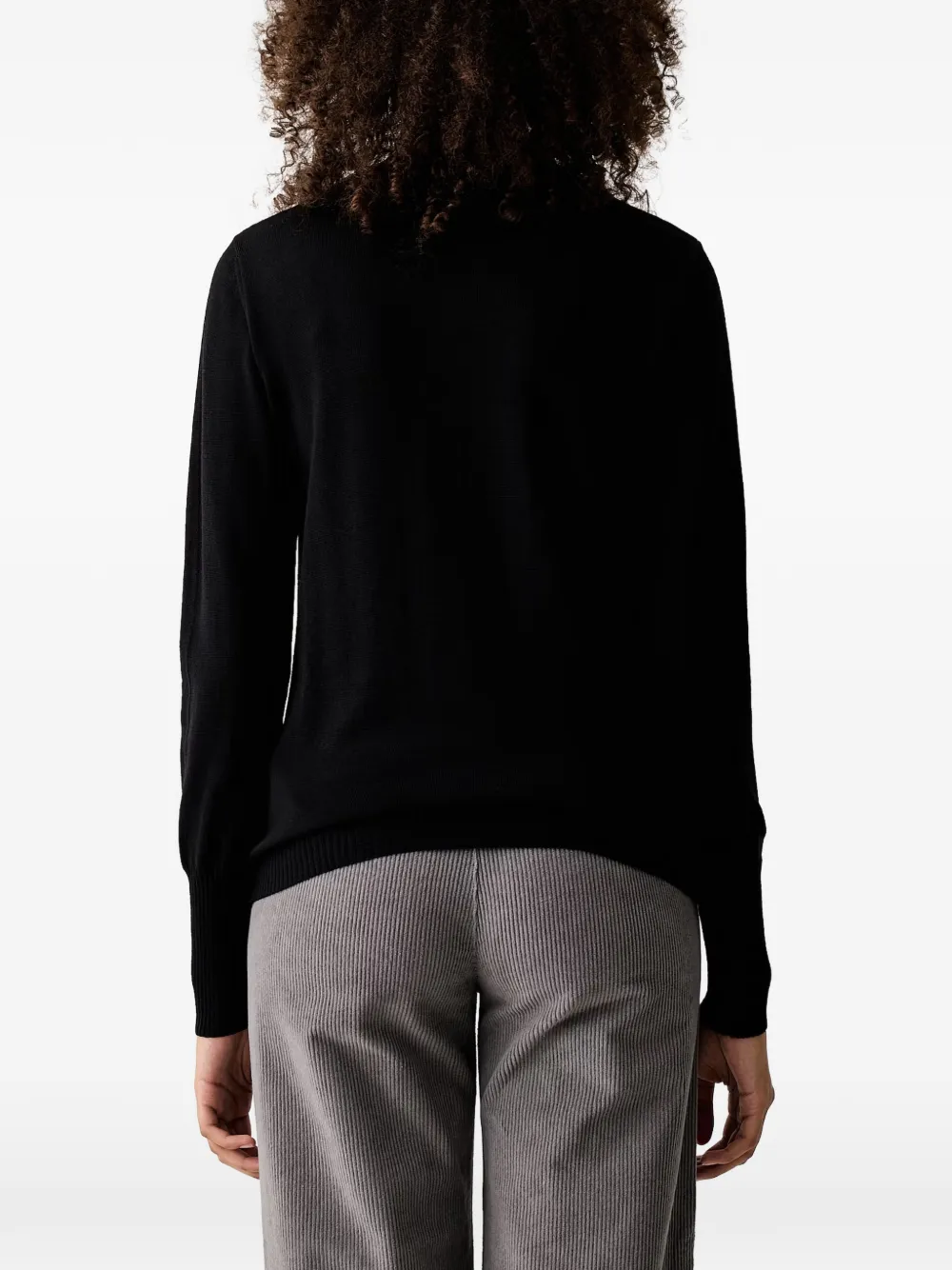 LUISA SPAGNOLI Sweater met logoplakkaat Zwart