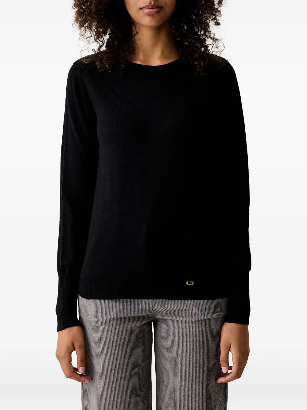 LUISA SPAGNOLI logo-plaque sweater