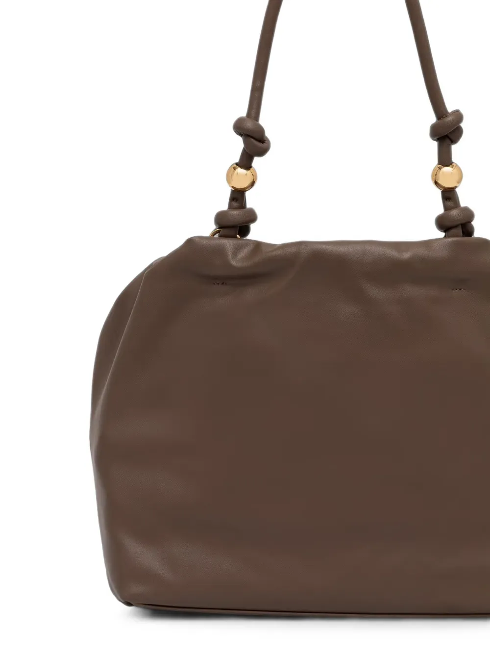 Love Moschino Schoudertas met geknoopt handvat en verfraaid met kralen Bruin