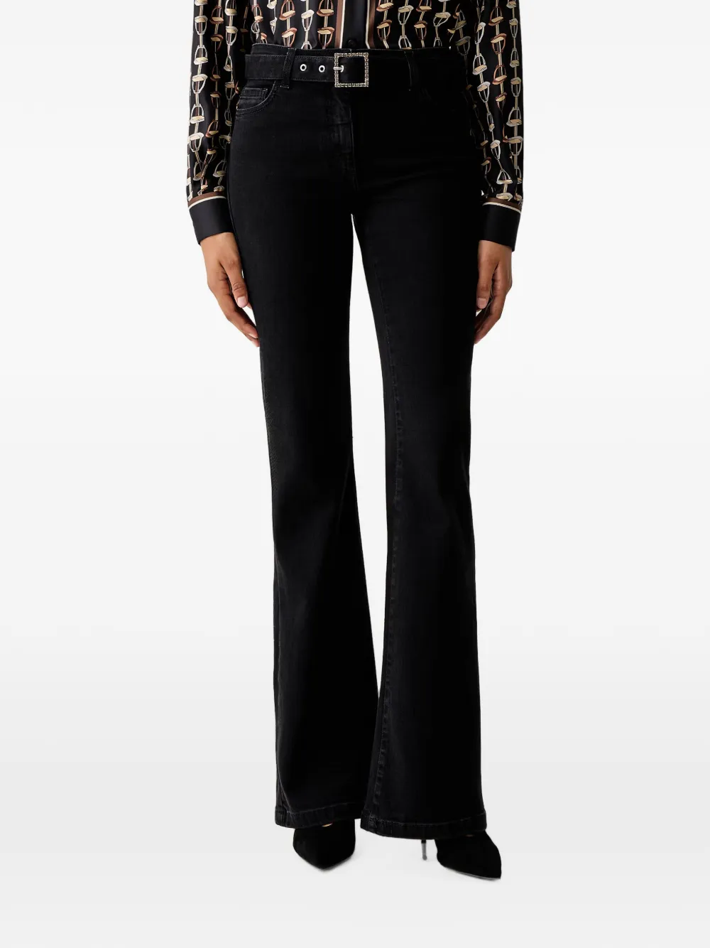 LUISA SPAGNOLI Oplite belted flared jeans