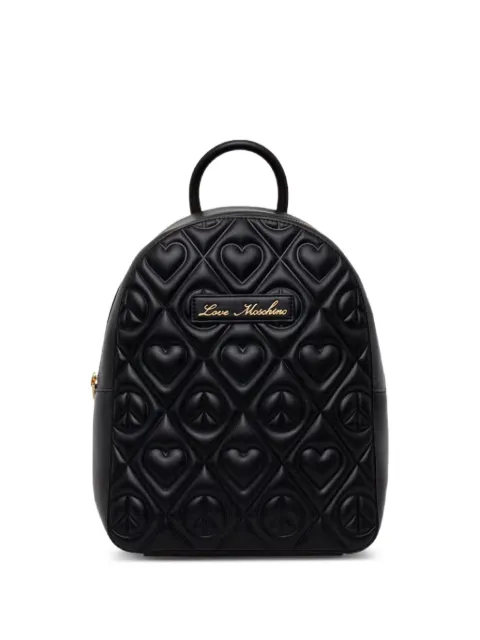 Love Moschino quilted heart-motif backpack