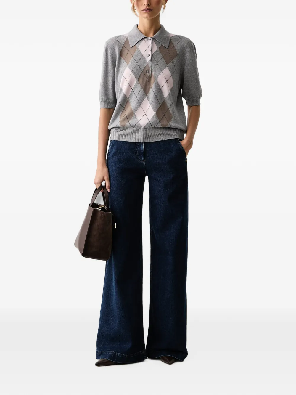 LUISA SPAGNOLI Onirico jeans met wijde pijpen Blauw