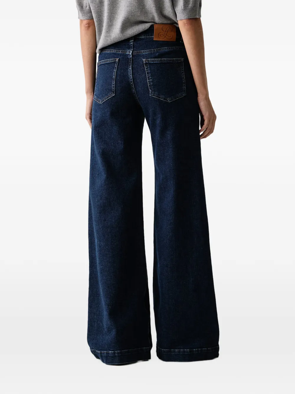 LUISA SPAGNOLI Onirico jeans met wijde pijpen Blauw