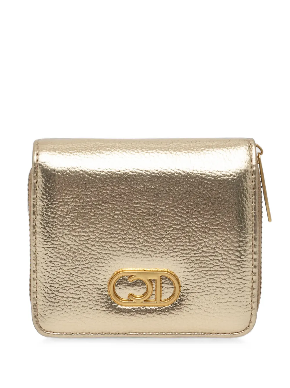 Lola Casademunt logo-plaque metallic wallet - Oro