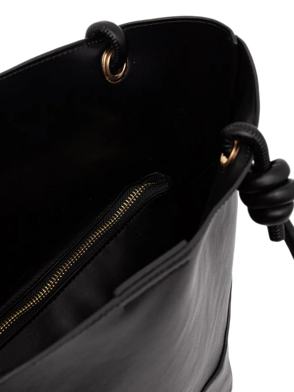 Lola Casademunt Geknoopte shopper met logoplakkaat Zwart