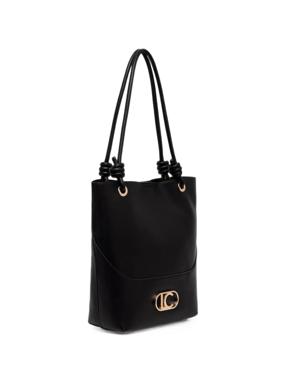 Lola Casademunt Geknoopte shopper met logoplakkaat Zwart
