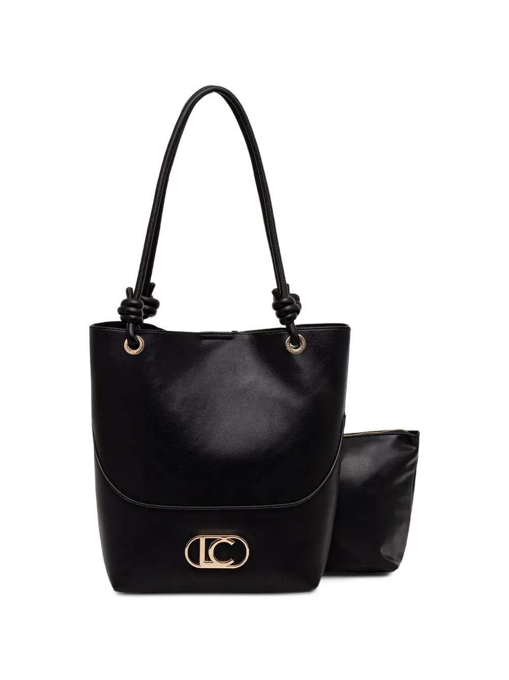 Lola Casademunt Geknoopte shopper met logoplakkaat Zwart