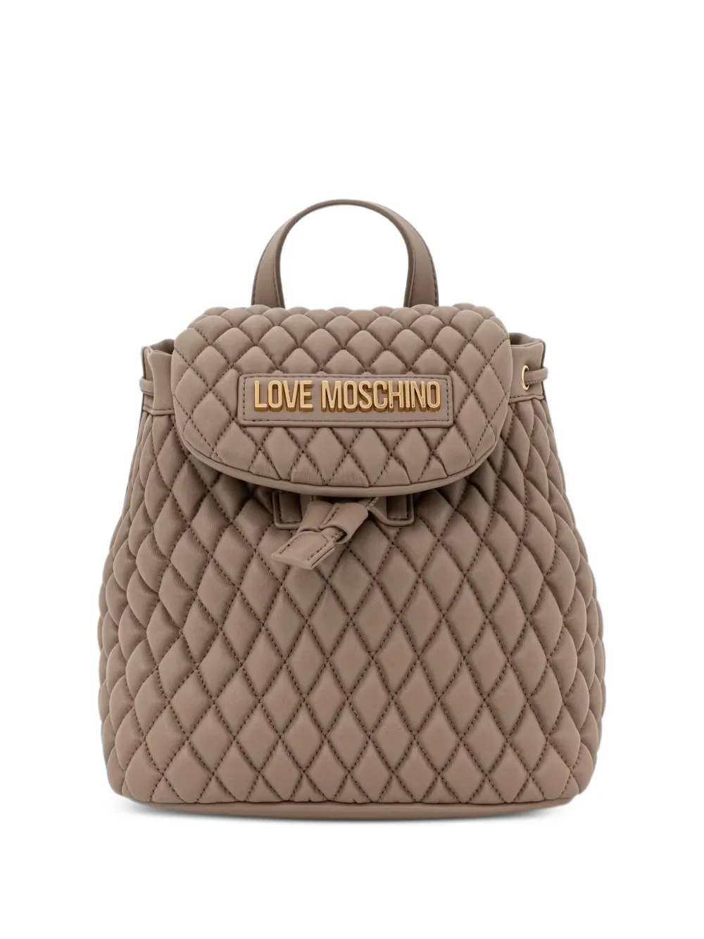 Love Moschino quilted logo-plaque backpack